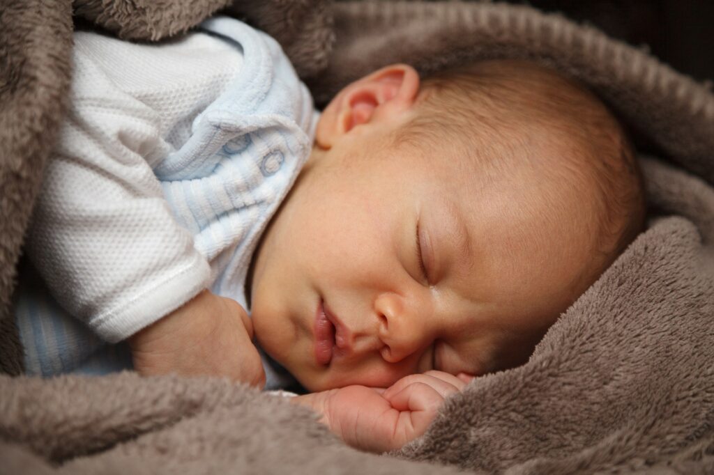 Infant baby sleeping